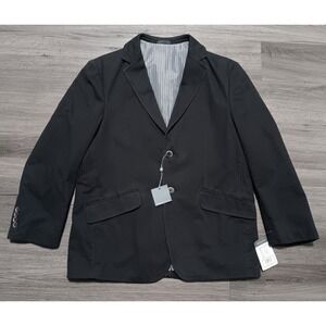 NWT Madison Modern Fit Men's‎ Black Pinstriped Unstructured Sport Coat Size 40S